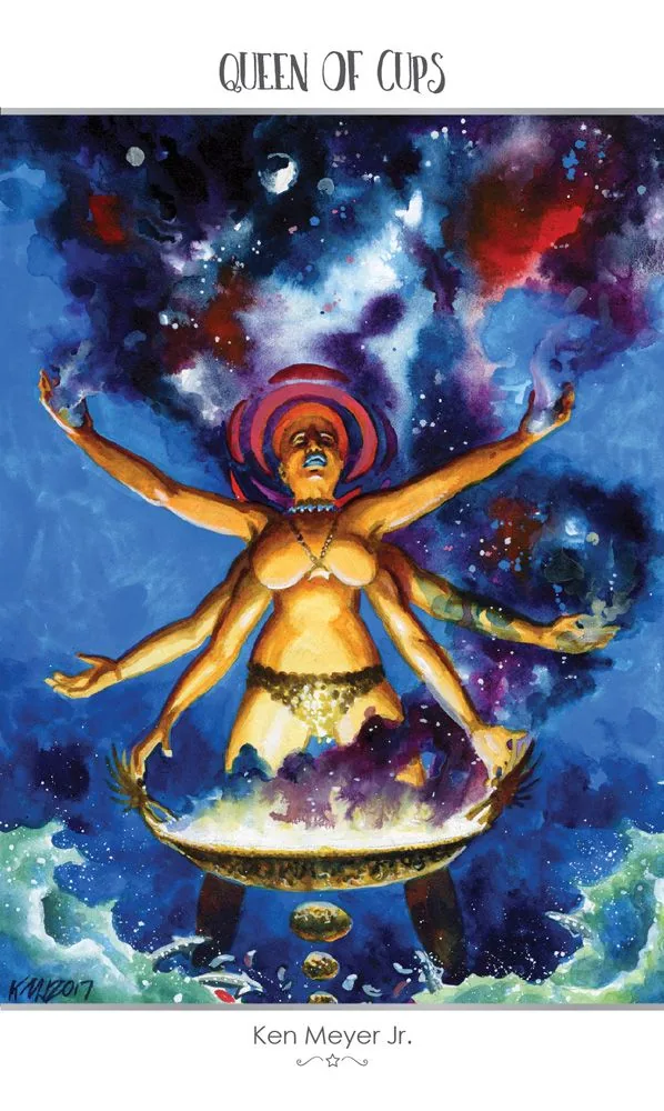 Queen of Cups card from the 78 Tarot Astral deck