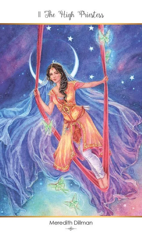 The High Priestess card from the 78 Tarot Carnival deck