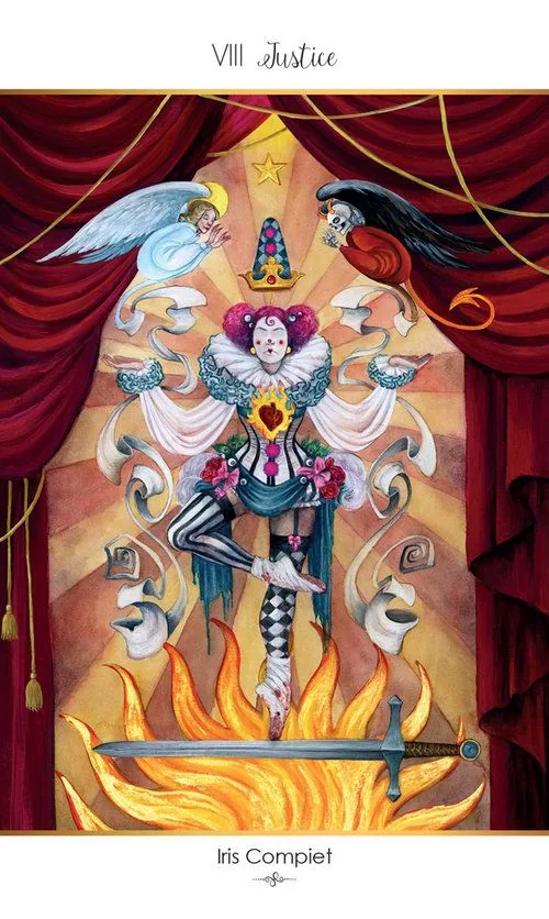 Justice card from the 78 Tarot Carnival deck