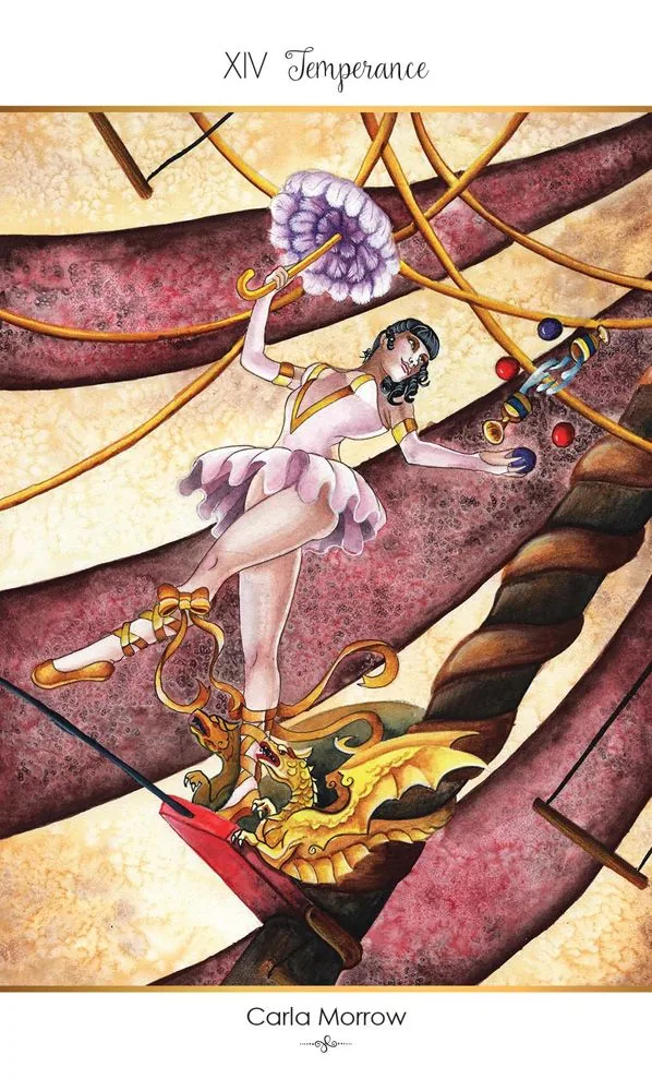 Temperance card from the 78 Tarot Carnival deck