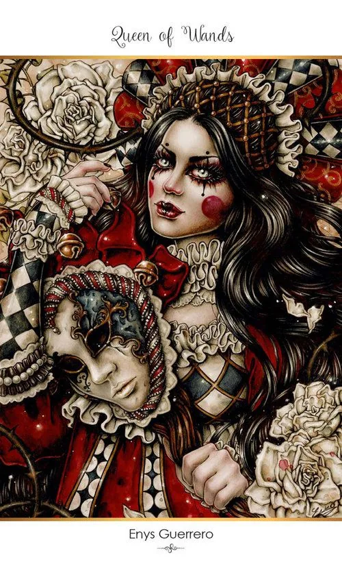 Queen of Wands card from the 78 Tarot Carnival deck
