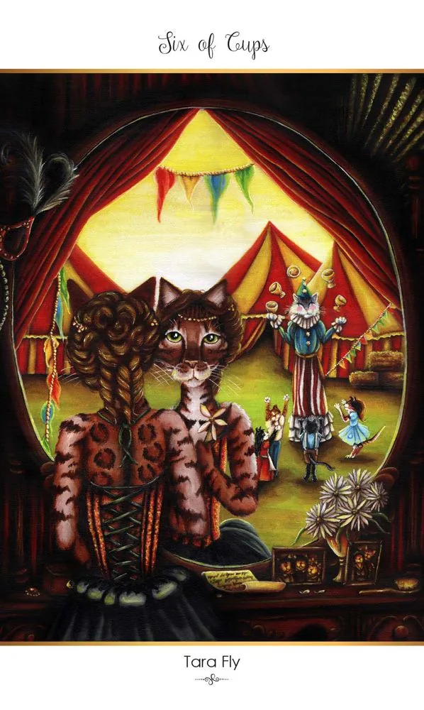 Two of Cups card from the 78 Tarot Carnival deck