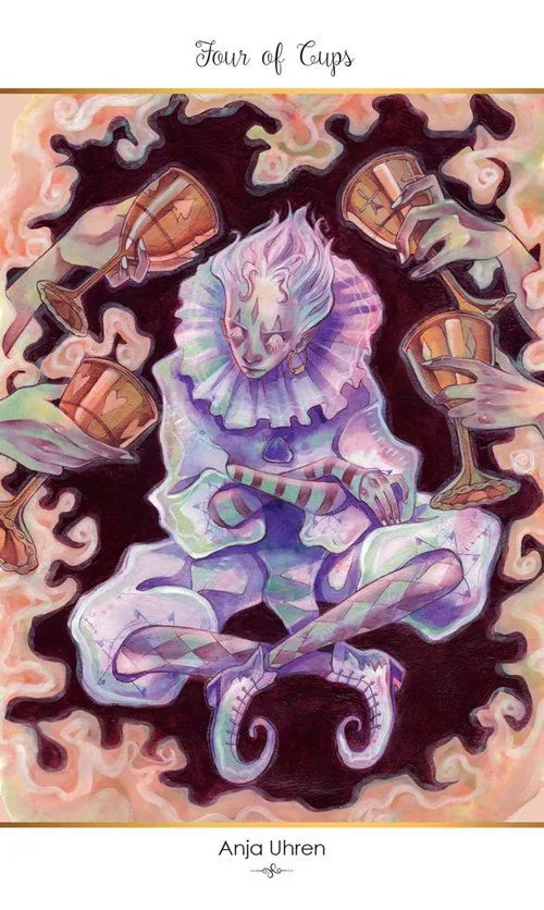 Six of Cups card from the 78 Tarot Carnival deck