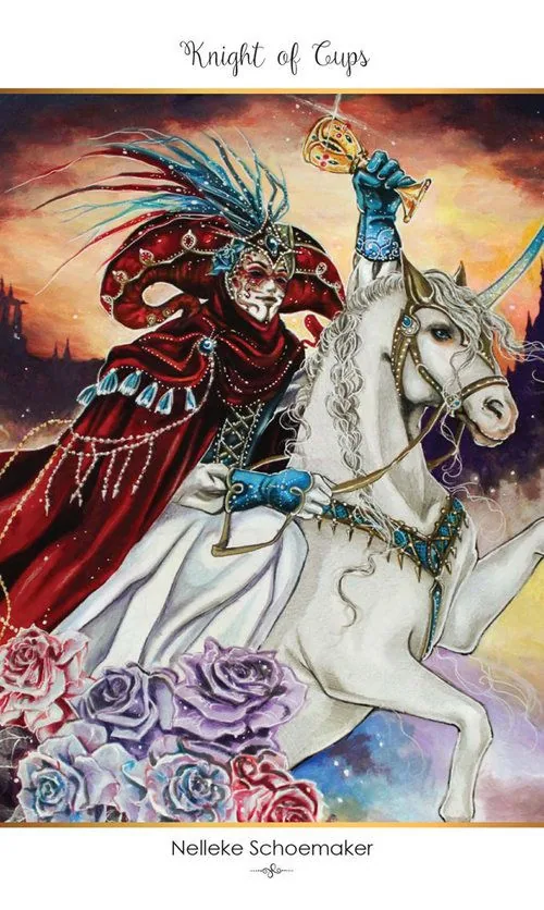 Knight of Cups card from the 78 Tarot Carnival deck
