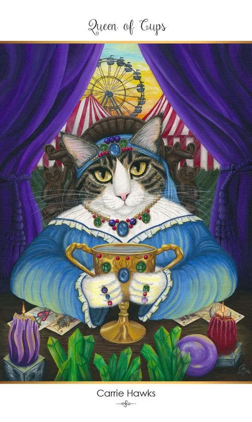 Queen of Cups card from the 78 Tarot Carnival deck