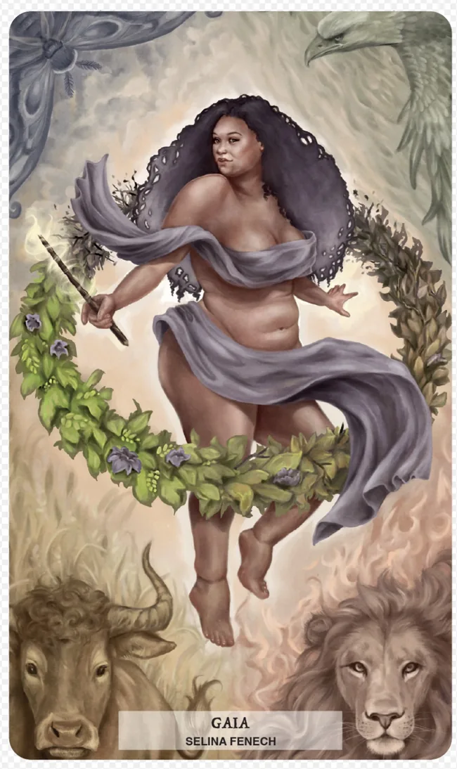 The World card from the 78 Tarot Ecological deck