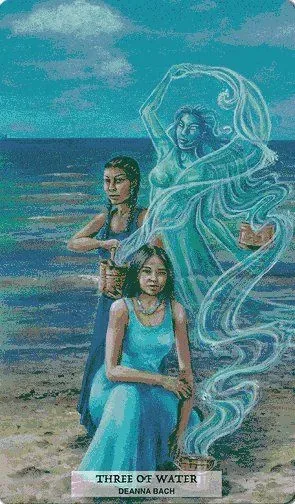 Three of Cups card from the 78 Tarot Ecological deck