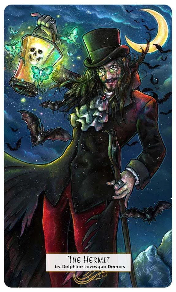 The Hermit card from 78 Tarot Mythical The Hermit card from 78 Tarot Mythical
