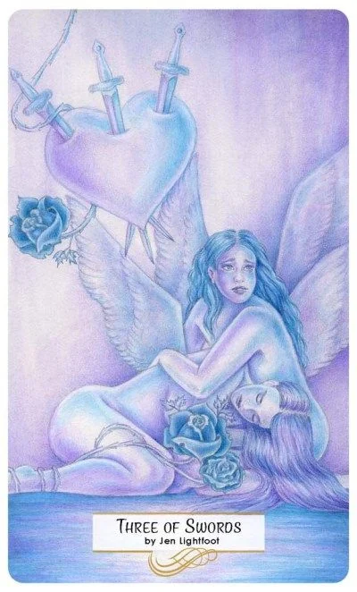 Two of Swords card from the 78 Tarot Mythical deck