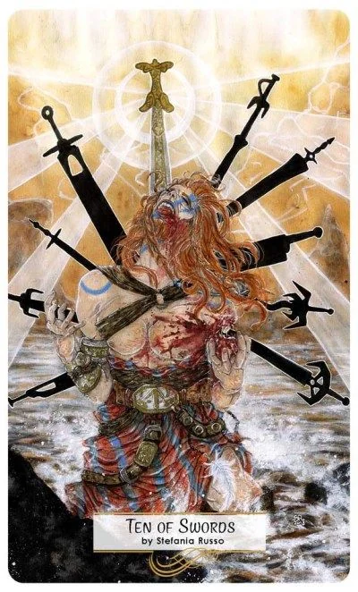 Queen of Swords card from the 78 Tarot Mythical deck