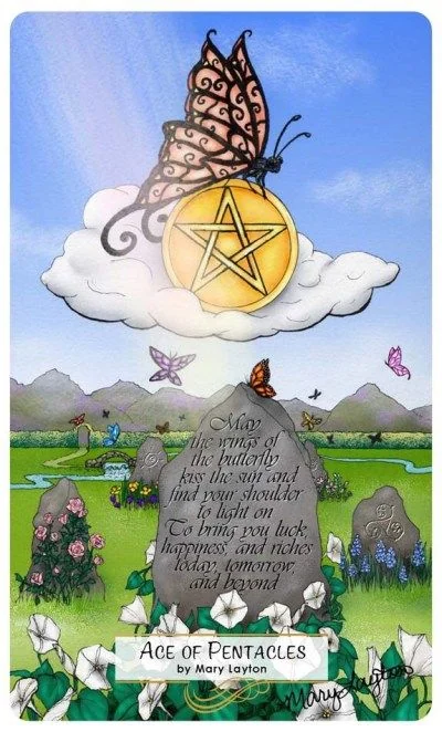 Two of Pentacles card from the 78 Tarot Mythical deck