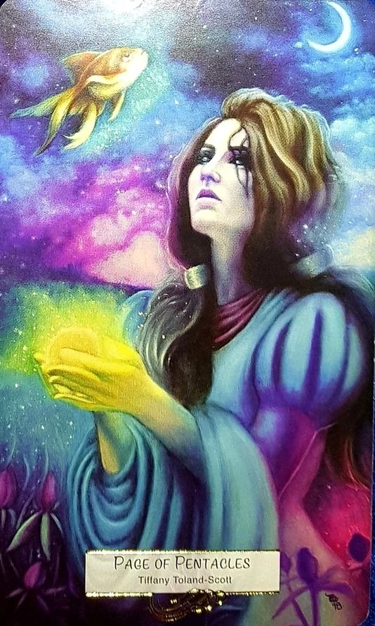 Recovered Pentacles card card from the 78 Tarot Mythical deck