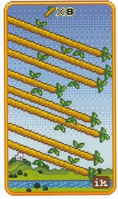 8 of Wands - SUPER 8-Bit Tarot - Tarot Deck by Indigo Kelleigh