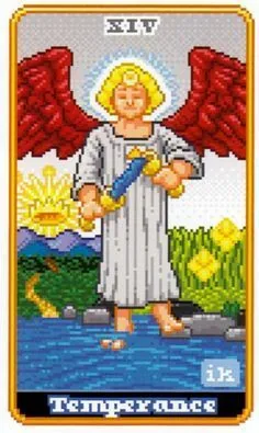 Temperance - SUPER 8-Bit Tarot - Tarot Deck by Indigo Kelleigh
