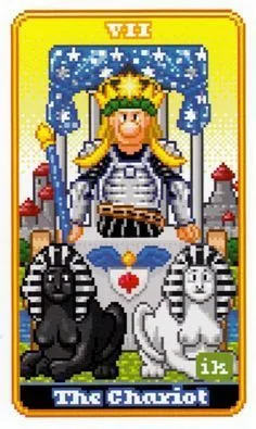 The Chariot - SUPER 8-Bit Tarot - Tarot Deck by Indigo Kelleigh The Chariot - SUPER 8-Bit Tarot - Tarot Deck by Indigo Kelleigh