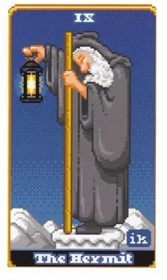 The Hermit - SUPER 8-Bit Tarot - Tarot Deck by Indigo Kelleigh