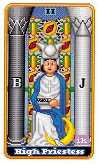 The High Priestess - SUPER 8-Bit Tarot - Tarot Deck by Indigo Kelleigh