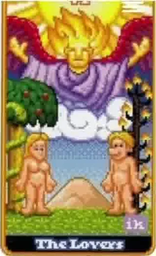 The Lovers - SUPER 8-Bit Tarot - Tarot Deck by Indigo Kelleigh