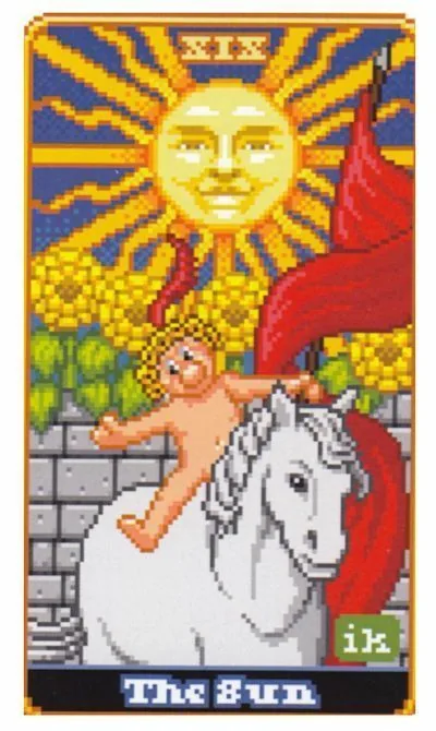 The Sun - SUPER 8-Bit Tarot - Tarot Deck by Indigo Kelleigh The Sun - SUPER 8-Bit Tarot - Tarot Deck by Indigo Kelleigh