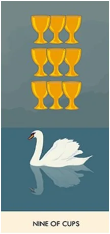 9 of Cups - A Wicked Pack of Cards Tarot - Tarot Deck by Ronald Decker, Thierry Depaulis and Michael Dummett
