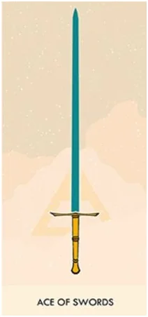 Ace of Swords - A Wicked Pack of Cards Tarot - Tarot Deck by Ronald Decker, Thierry Depaulis and Michael Dummett