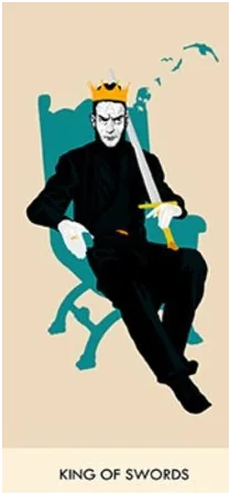 King of Swords - A Wicked Pack of Cards Tarot - Tarot Deck by Ronald Decker, Thierry Depaulis and Michael Dummett