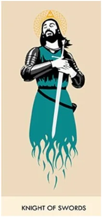 Knight of Swords - A Wicked Pack of Cards Tarot - Tarot Deck by Ronald Decker, Thierry Depaulis and Michael Dummett