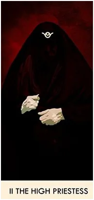 The High Priestess - A Wicked Pack of Cards Tarot - Tarot Deck by Ronald Decker, Thierry Depaulis and Michael Dummett The High Priestess - A Wicked Pack of Cards Tarot - Tarot Deck by Ronald Decker, Thierry Depaulis and Michael Dummett