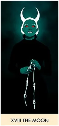 The Moon - A Wicked Pack of Cards Tarot - Tarot Deck by Ronald Decker, Thierry Depaulis and Michael Dummett The Moon - A Wicked Pack of Cards Tarot - Tarot Deck by Ronald Decker, Thierry Depaulis and Michael Dummett