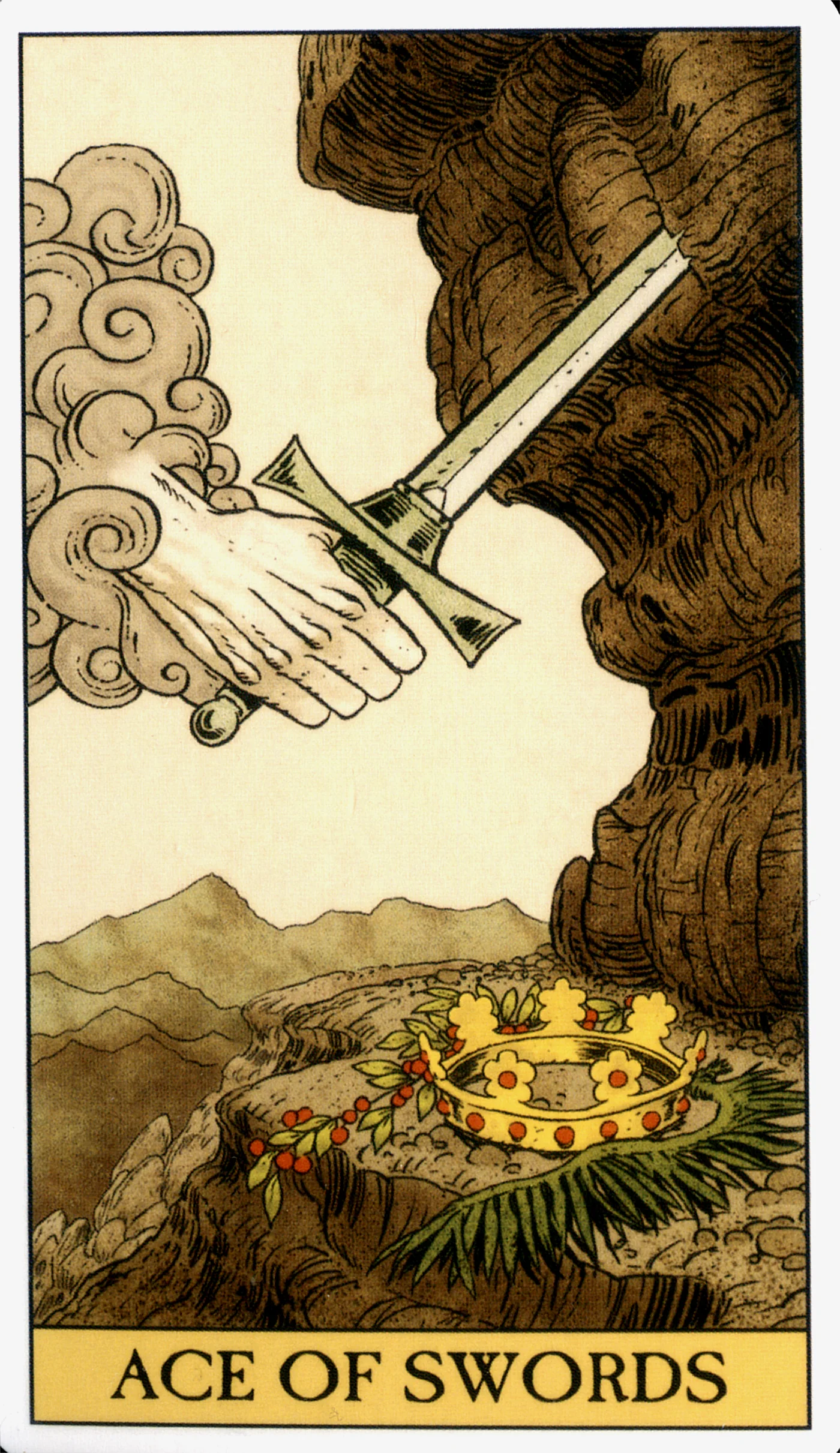 Ace of Swords — Before Tarot by Lo Scarabeo Ace of Swords card from the Before Tarot deck by Lo Scarabeo