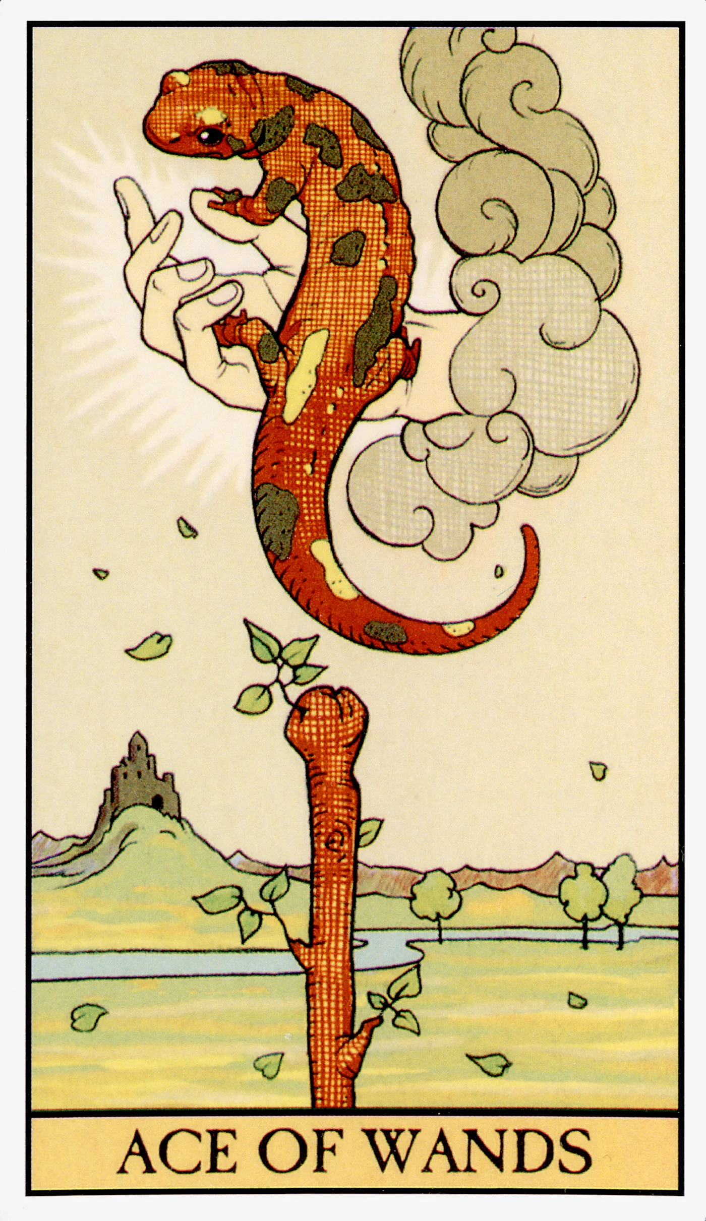 Ace of Wands card from the After Tarot deck by Lo Scarabeo