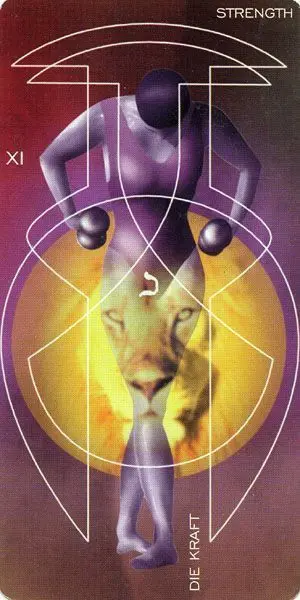Strength card from the Adrian Tarot deck
