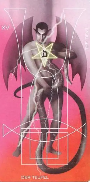 The Devil card from the Adrian Tarot deck