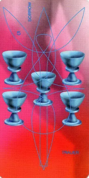 5 of Cups card from the Adrian Tarot deck