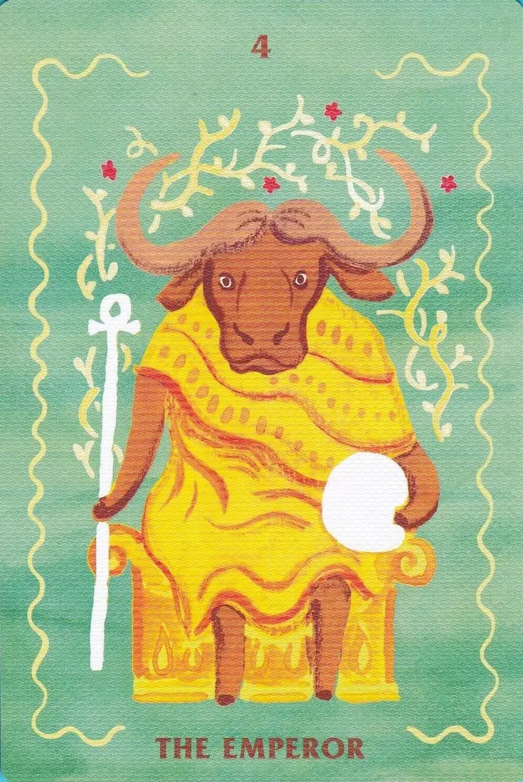 The Emperor card from the Affirmators Tarot deck