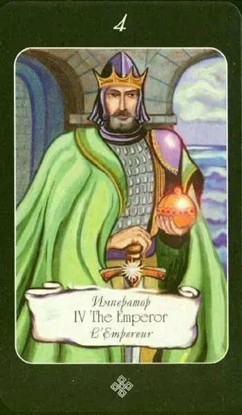 The Emperor card from the The Age of Aquarius Tarot deck