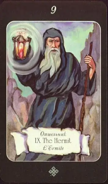 The Hermit card from the The Age of Aquarius Tarot deck