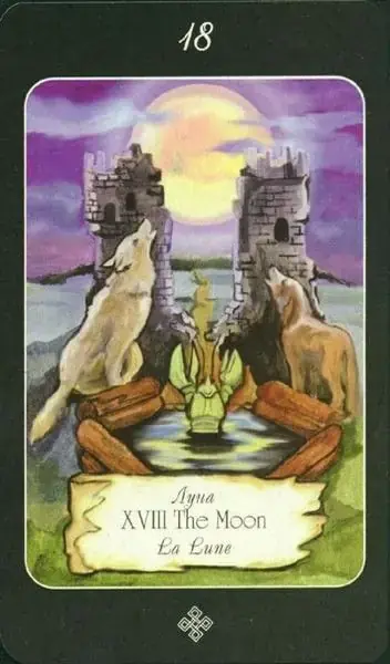 The Moon card from the The Age of Aquarius Tarot deck