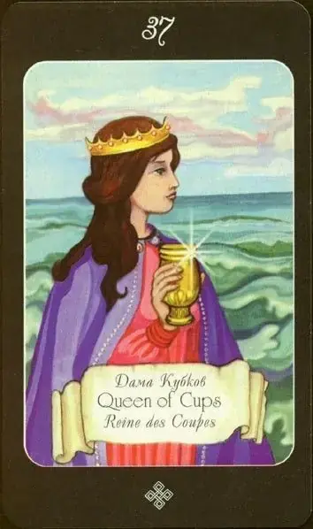 Queen of Cups card from the The Age of Aquarius Tarot deck