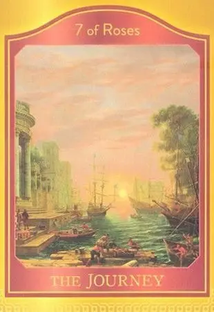 7 of Roses — The Journey card from the Akashic Tarot deck