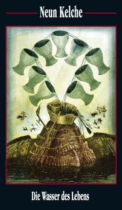 Neun Kelche card from the Akron Tarot deck