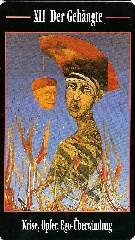 XII Der Gehengte card from the Akron Tarot deck