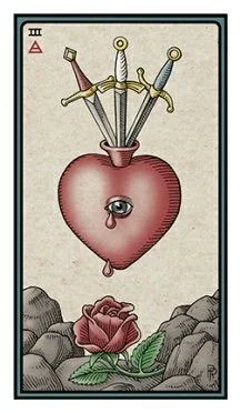 3 of Swords - The Alchemical Tarot - Tarot Deck by Robert M. Place