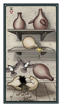 5 of Cups - The Alchemical Tarot - Tarot Deck by Robert M. Place