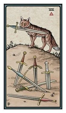 7 of Swords - The Alchemical Tarot - Tarot Deck by Robert M. Place