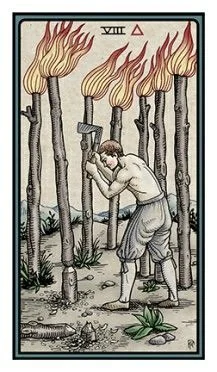 8 of Wands - The Alchemical Tarot - Tarot Deck by Robert M. Place