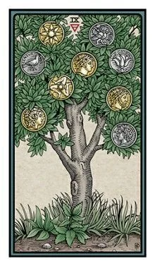 9 of Pentacles - The Alchemical Tarot - Tarot Deck by Robert M. Place