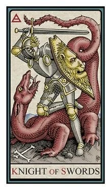 Knight of Swords - The Alchemical Tarot - Tarot Deck by Robert M. Place