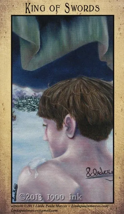 King of Swords card from the Amanda Palmer Tarot deck