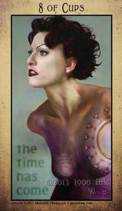 8 of Cups card from the Amanda Palmer Tarot deck